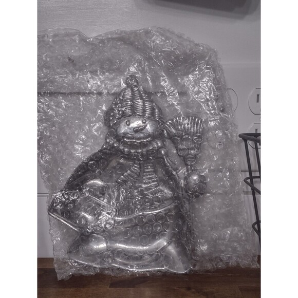 Lenox Yuletide Metal Serveware Snowman Shape Tray Snow Man Serving Holiday - Picture 2 of 6